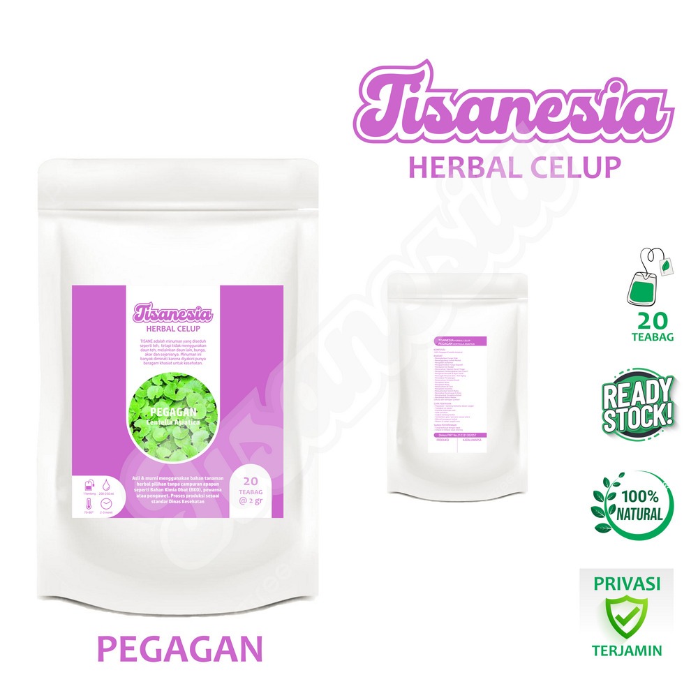 

PEGAGAN TISANESIA Herbal Celup 20 Teabag Mencegah Pikun Meningkatkan daya ingat dan kecerdasan otak