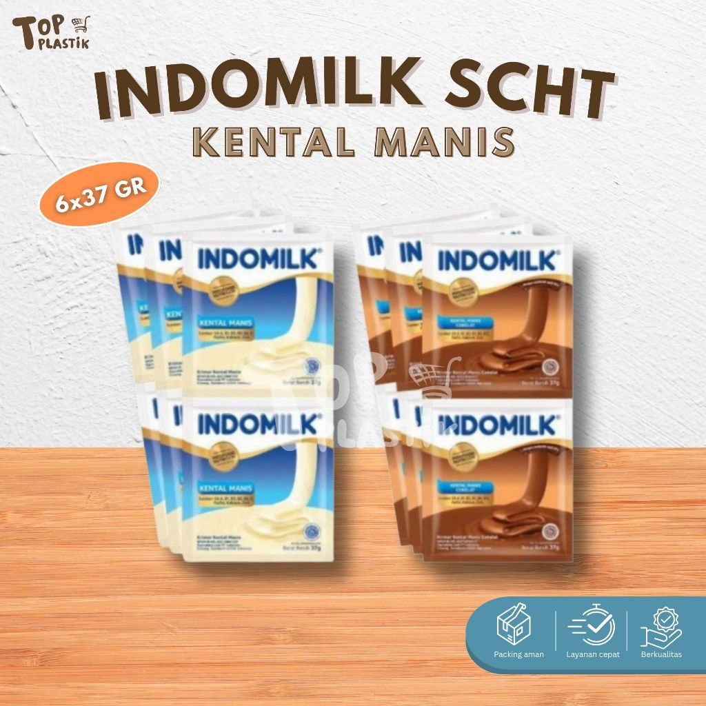 

Indomilk Putih/Coklat Sachet 6x37gr