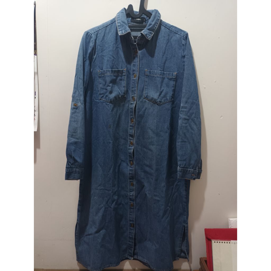 miss valley denim dress preloved