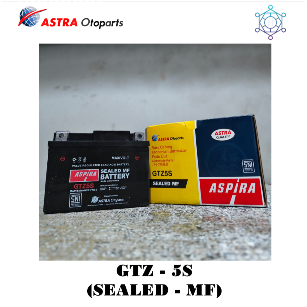 AKI MOTOR ASPIRA GTZ-5S (SEALED MF) AKI KERING - AKI ASPIRA GTZ-5S (SEALED MF) ORIGINAL AKI ASPIRA.