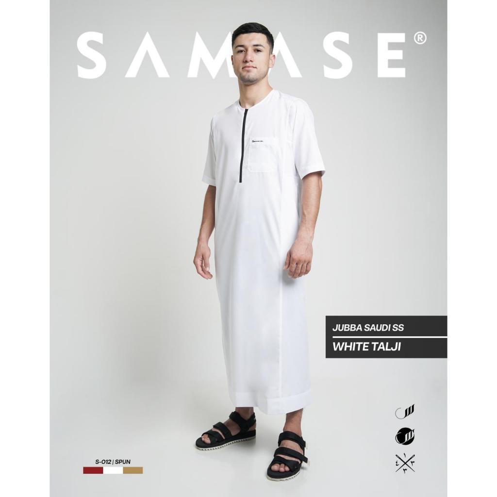 Samase Jubah Zipper S012 Gamis Pria Lengan Pendek