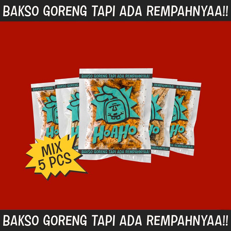 

HOAHO Basreng Stik Bakso Goreng HOAHO 30 Gram Mix 4 - Paket 5 Pcs