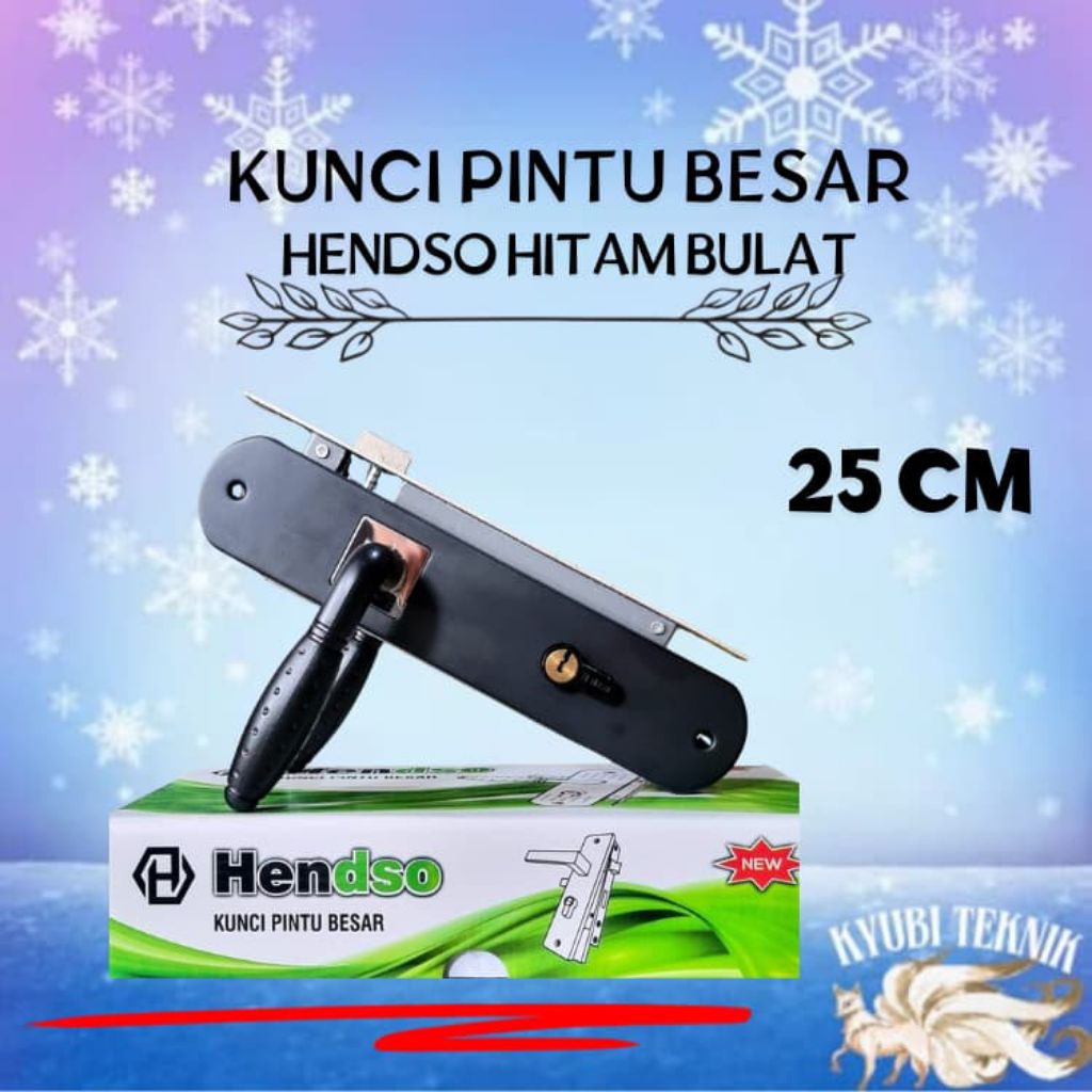 Kunci Pintu / Slot Pintu Besar Hendso Black
