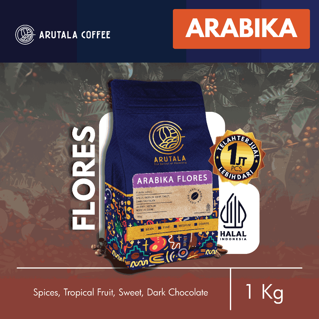 

ARUTALA Kopi Flores Bajawa Arabika Arabica Coffee 1KG
