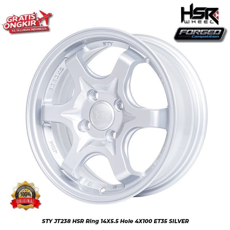 VELG MOBIL RACING HSR STY RING 14 LEBAR 5,5 UNTUK BRIO SIGRA CALYA AGYA AYLA
