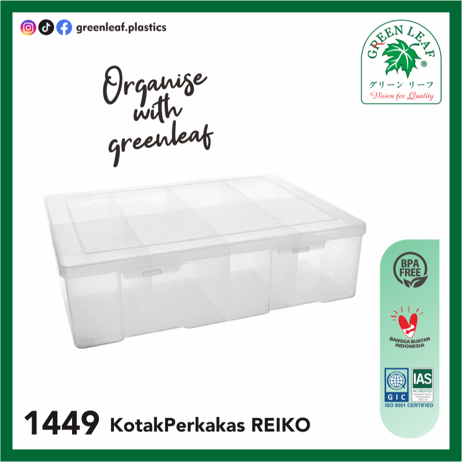 Green Leaf Kotak Serbaguna / Kotak Obat Reiko (1449)