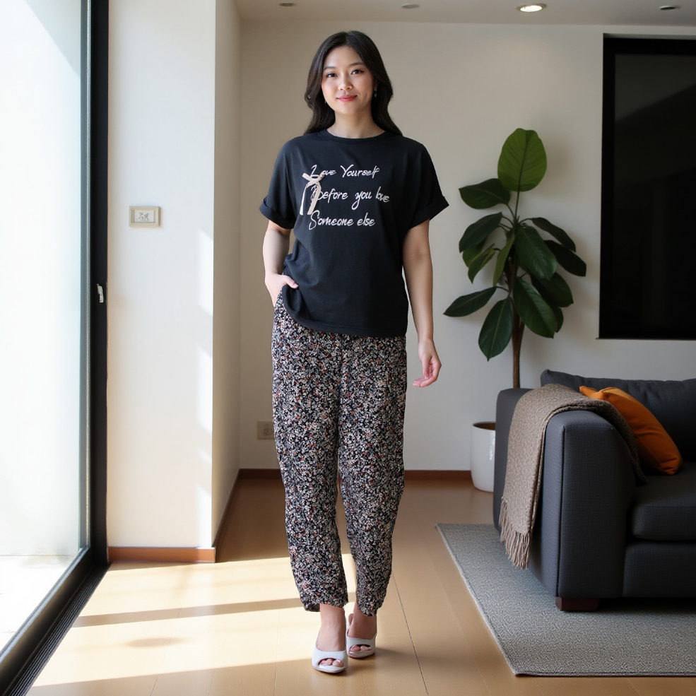 FOREVER SWEET Alamanda Flower One Set Kulot Maxi Rayon Series