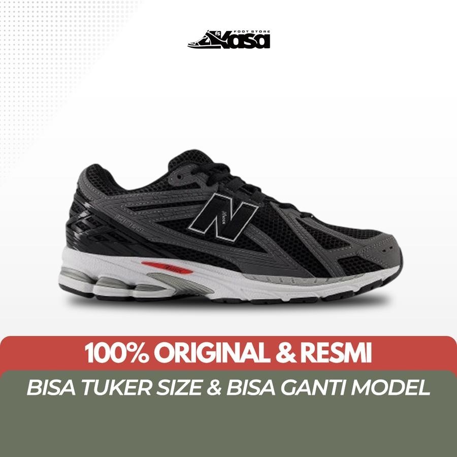 Sepatu Sneakers Pria NB 1906R 1906RCB 1906 R Black Grey Castlerock