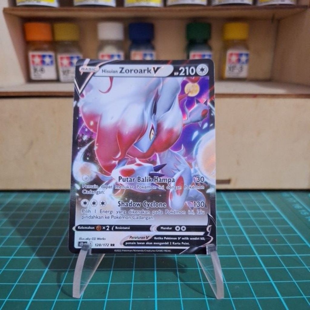 TCG Pokemon Indonesia Hisuian Zoroark V RR 2022