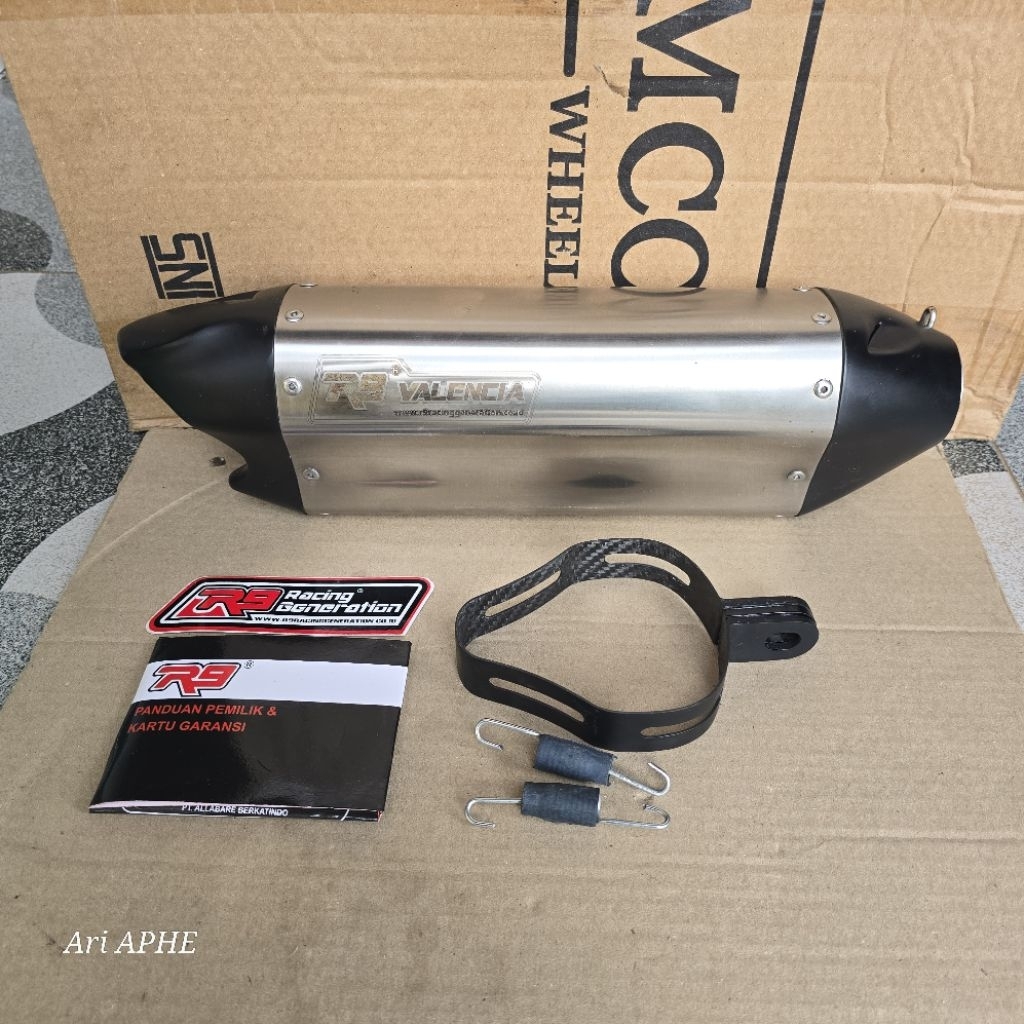 slincer silincer knalpot R9 VALENCIA black original