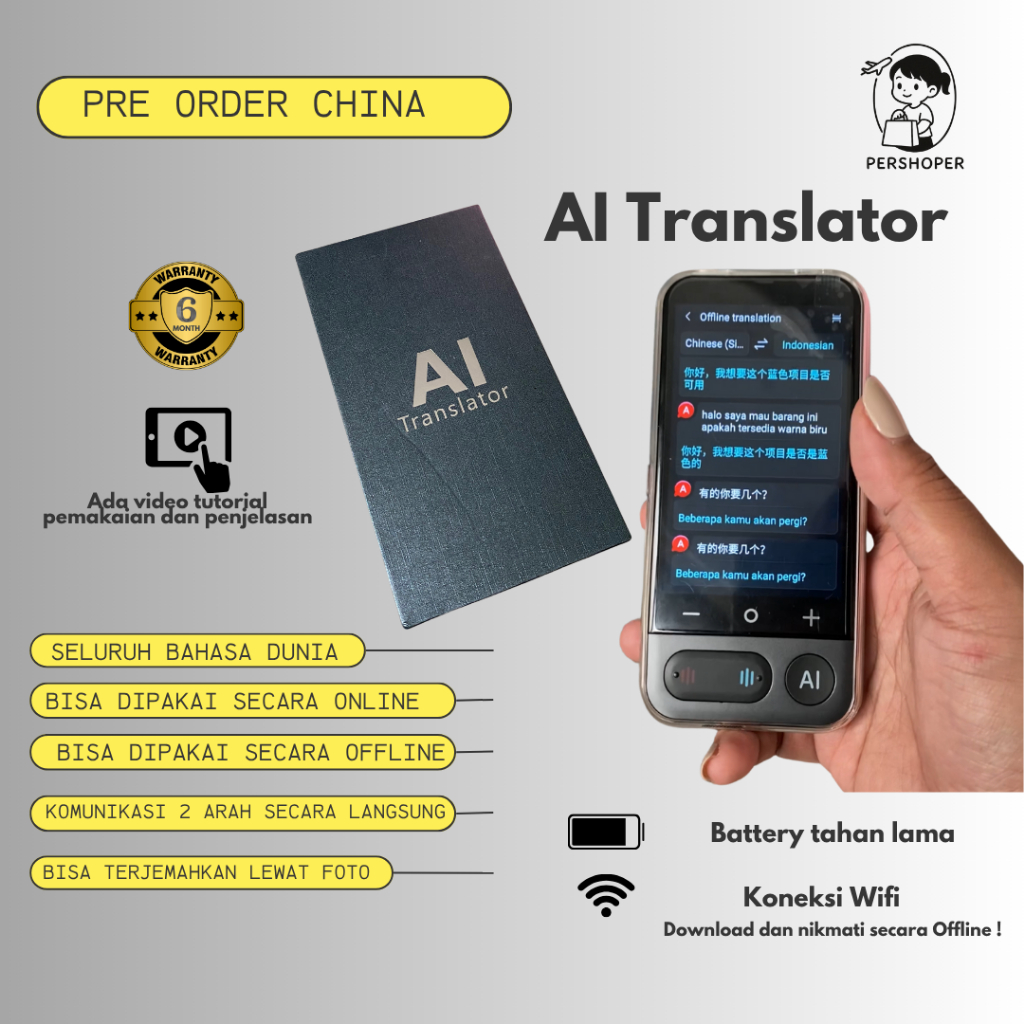 Pre Order Alat Translator / Alat Penerjemah Bahasa / AI Translator