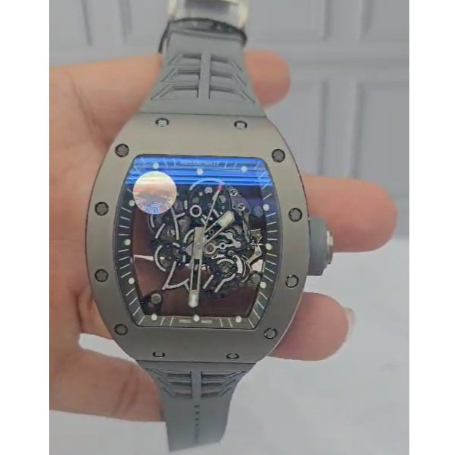 JAM TANGAN FULL GREY 55 V3 ZF FACTORY RM 55 LIMITED EDITION V3 SWISS