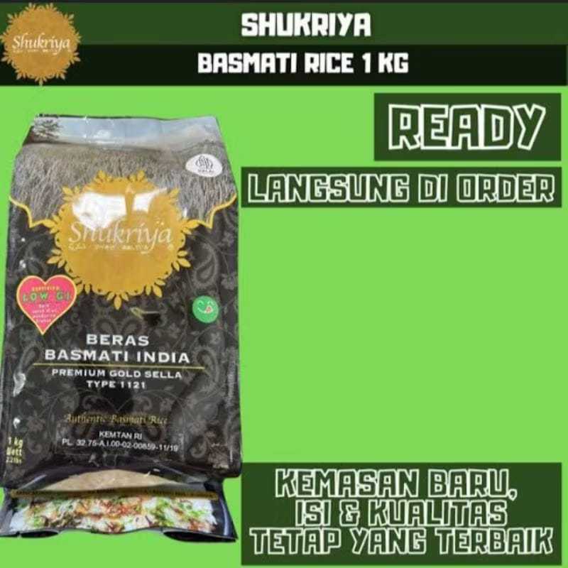 

.Shukriya Beras Basmati India Premium Gold Sella 1kg