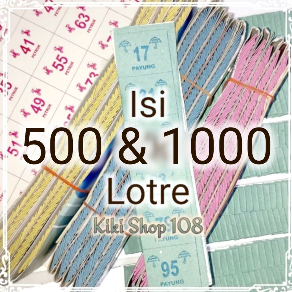 Kolas Cabutan Jadul Kosongan Isi 500 1000 Kupon Lotre