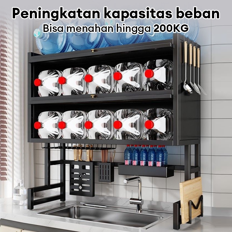 termurah 2 Susun Rak Piring Wastafel Dengan Kabinet Rak Wastafel Cuci Piring Rak Piring Stainless