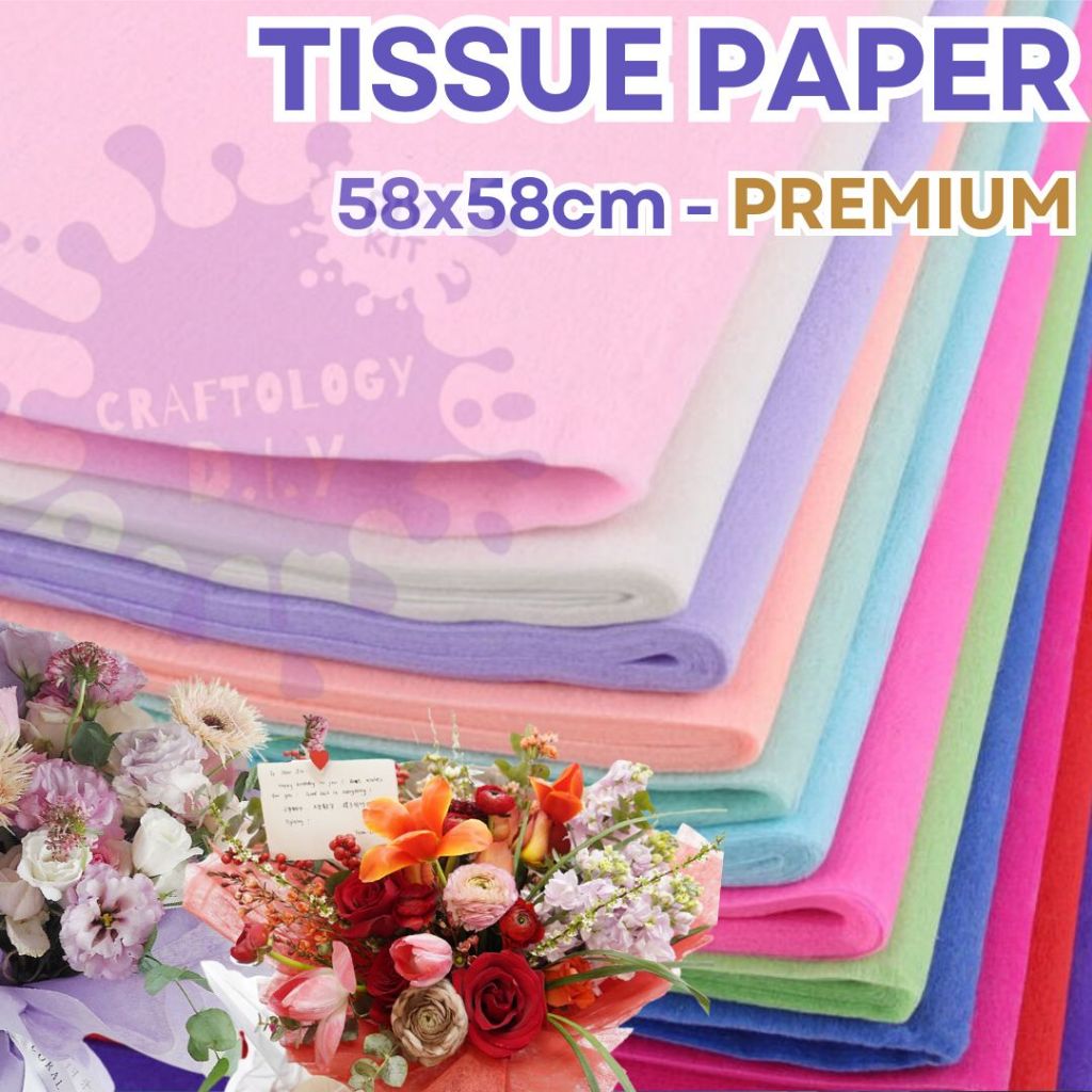 

[+-30 LEMBAR] Kertas Tisu Buket Bunga / Tissue Cotton Paper Flower +- 30 LEMBAR Flower Wrap COTTON PAPER TISSUE TISU FLOWER