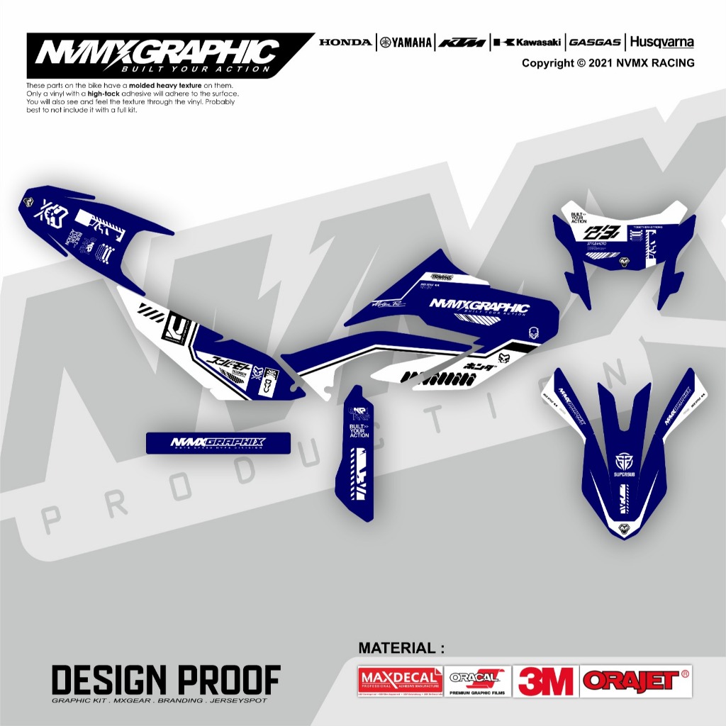 Decal Stiker Motor Trail WR 155 / WR 250 – Desain Keren & Tahan Lama