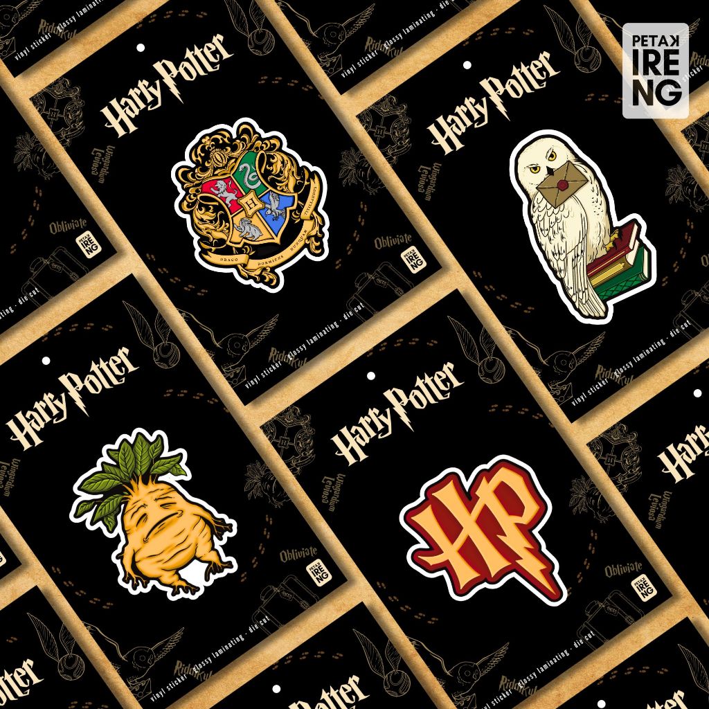 

PETAK IRENG Harry Potter Sticker Die Cut / Stiker Satuan Laminasi Glossy