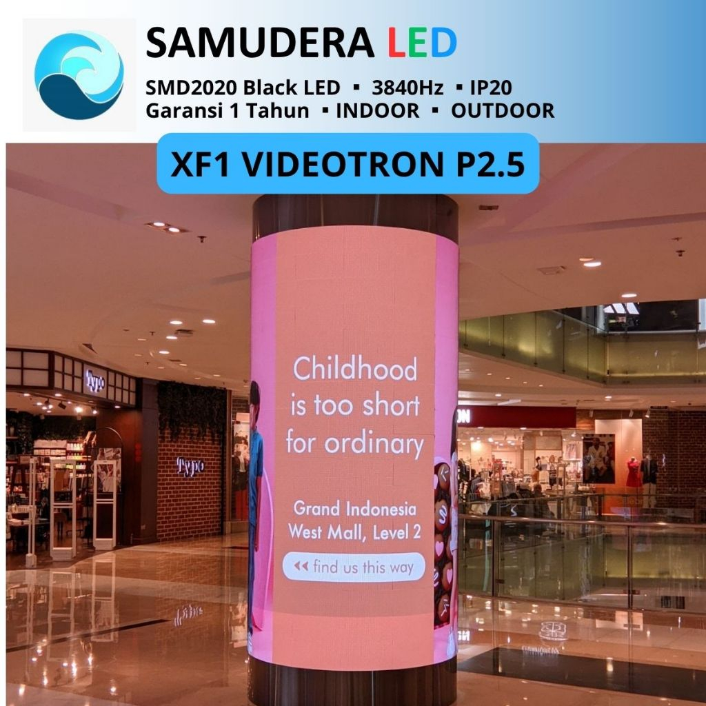 LED Videotron P2.5 Indoor Instalasi Permanen