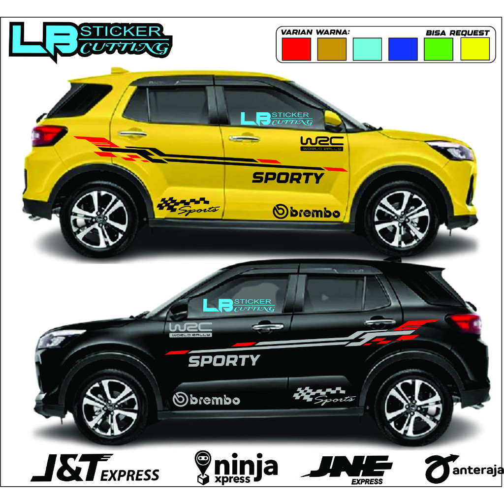 STICKER TOYOTA RAIZE DAIHATSU ROCKY STIKER BODY SAMPING RAIZE ROCKY