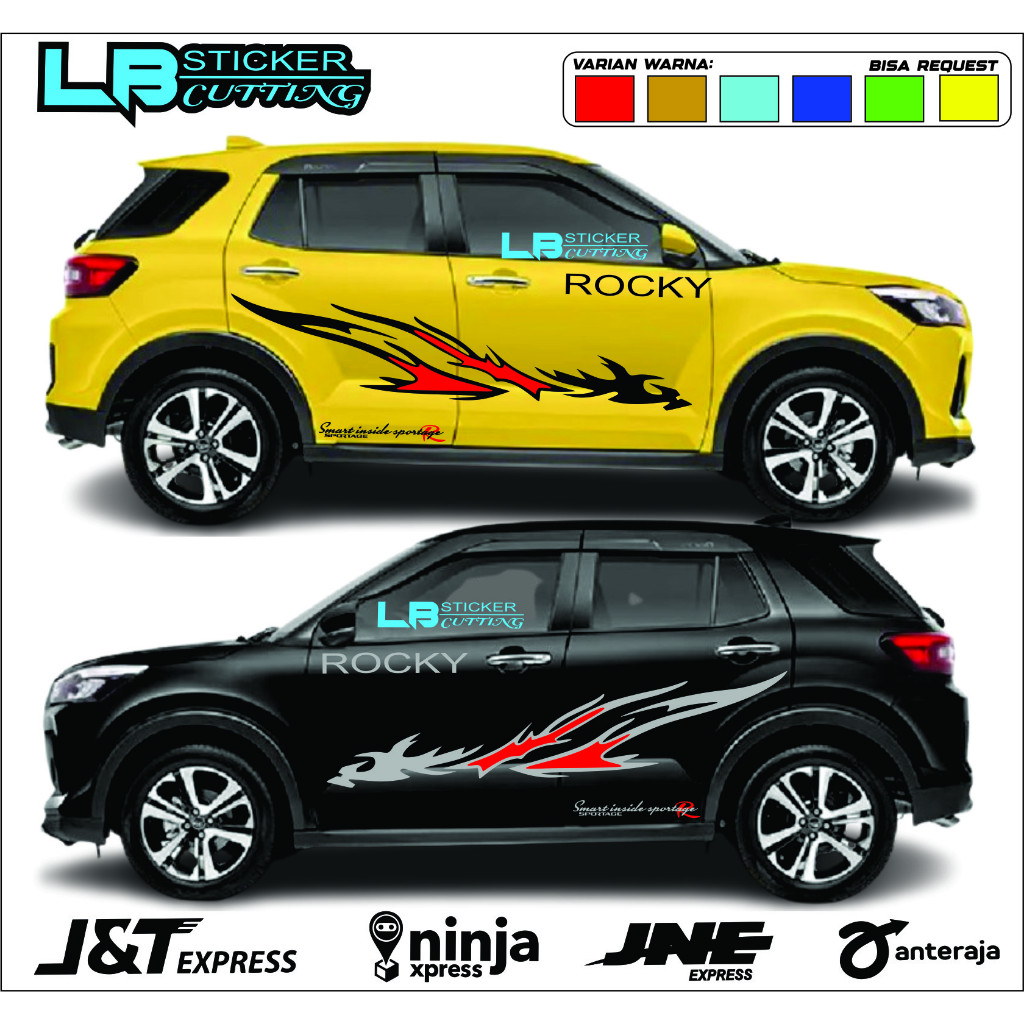 STICKER TOYOTA RAIZE DAIHATSU ROCKY STIKER BODY SAMPING RAIZE ROCKY