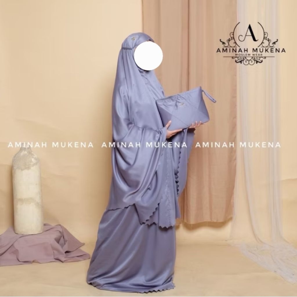 Mukena Dewasa Silky Traveling Daily Aminah Lasercut