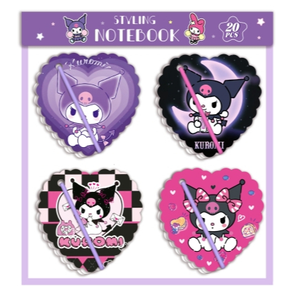 

(1pcs) Buku Tulis Mini Bulat Notebook Sanrio Kertas Warna Karet isi 60lembar - GG0457