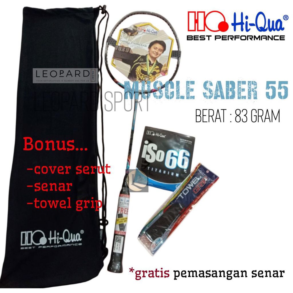 Raket Badminton HI-QUA MUSCLE SABER 55 / Raket Hiqua