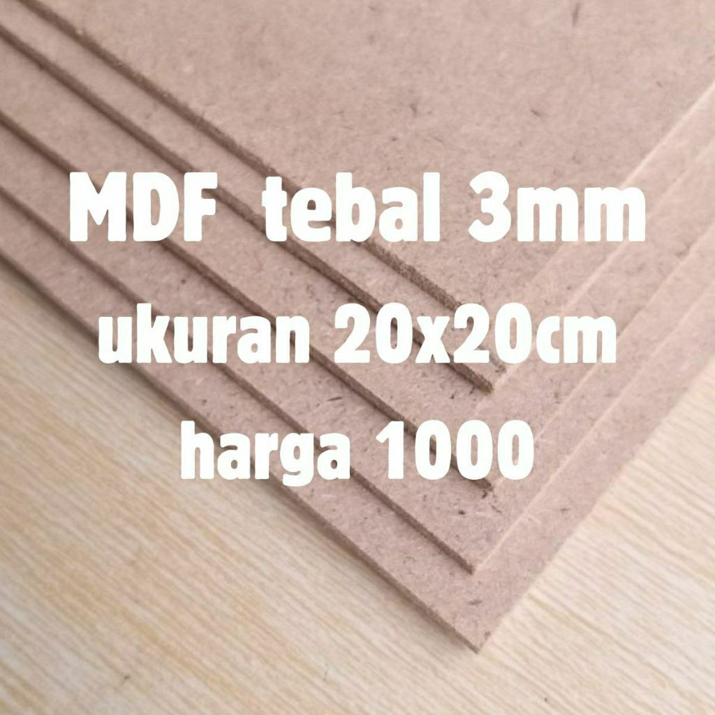 

MDF 3mm 20 x 20 cm
