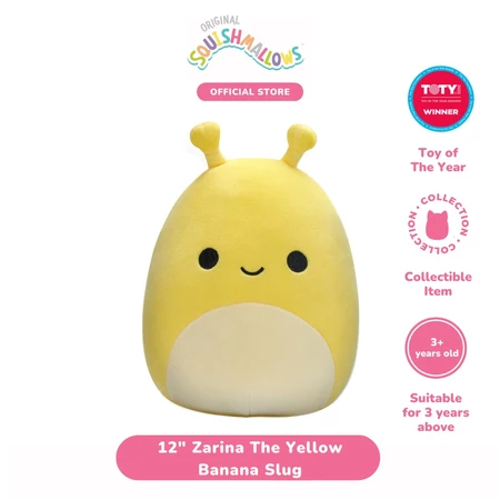 Squishmallows Zarina The Yellow Banana Slug 12 Inch - Boneka Siput Plush Toys