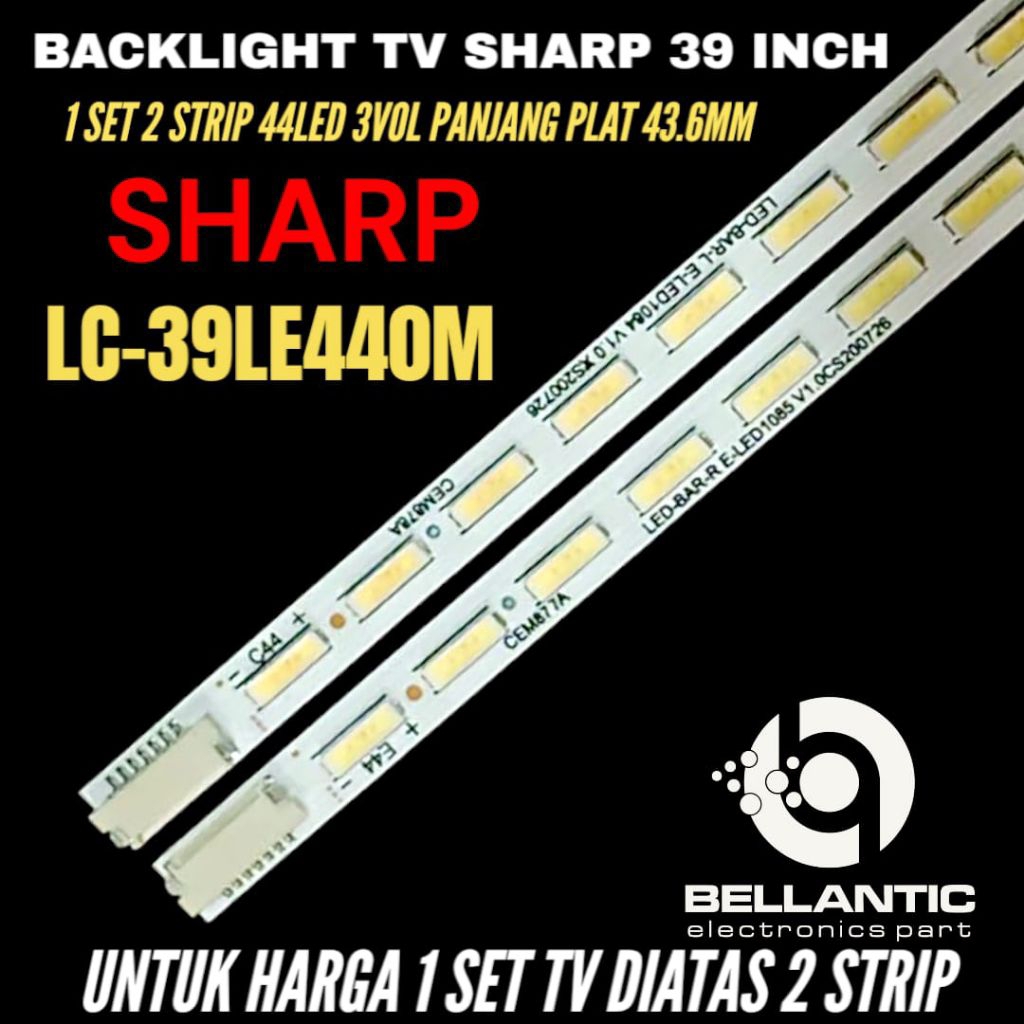 BACKLIGHT TV LED SHARP 39 INCH LC-39LE440M BACKLIGHT TV LED SHARP