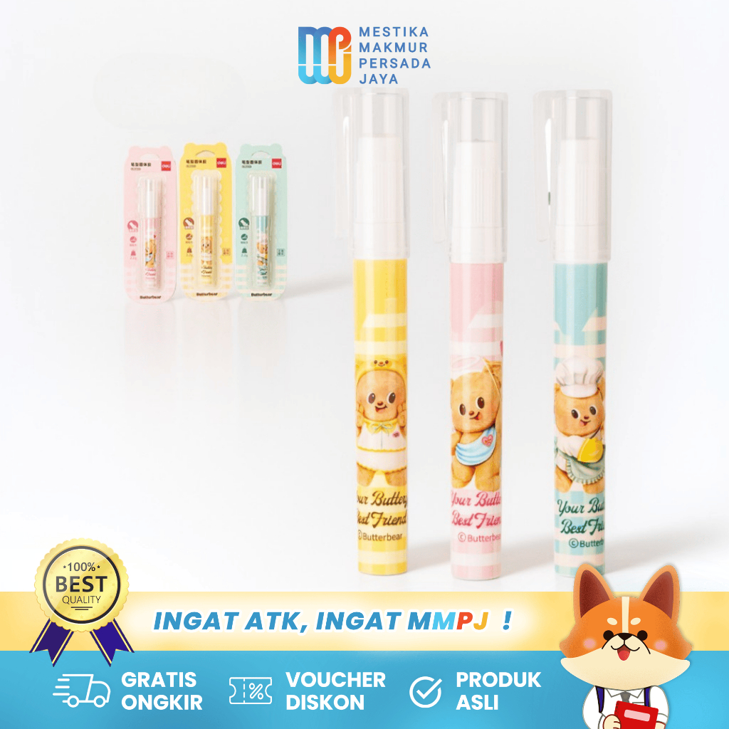 

Deli x Butterbear Glue Stick - Lem kertas Lucu & Aman untuk Anak HY505