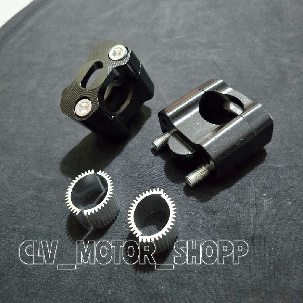 Peninggi Stang - Raiser Dudukan Peninggi Stang Motor Sport universal - Stang Biasa Dan Stang Fatbar 