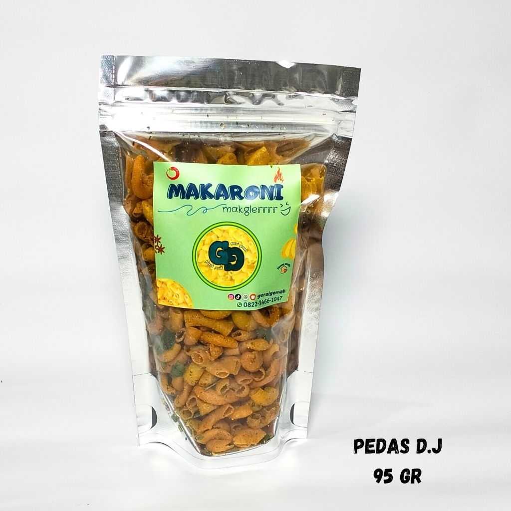 

(geraigemah) Makaroni Mak glerrrr - 95 gr - Makaroni Bantet - snack kriuk - aneka rasa - pedas - keju - balado - original daun jeruk