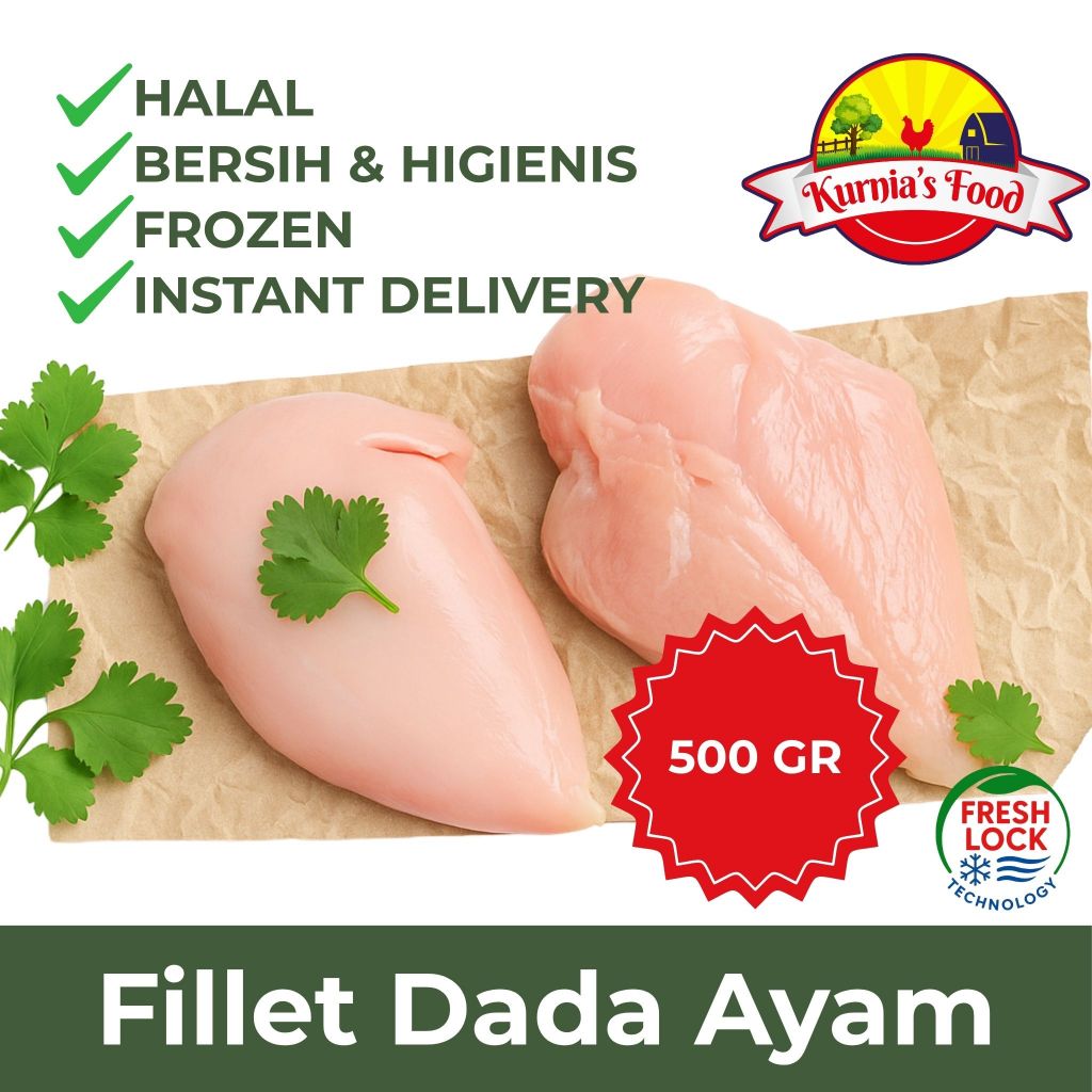

Fillet Dada Ayam Segar Tanpa Tulang & Kulit - Siap Masak 500g