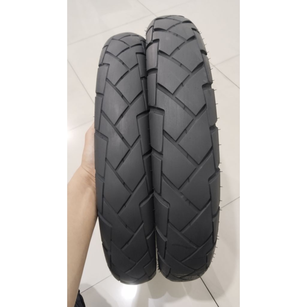 SEPASANG BAN COPOTAN MERK IRC TRAIL WINER 80/100 & 100/90 RING 17 NON TUBELESS