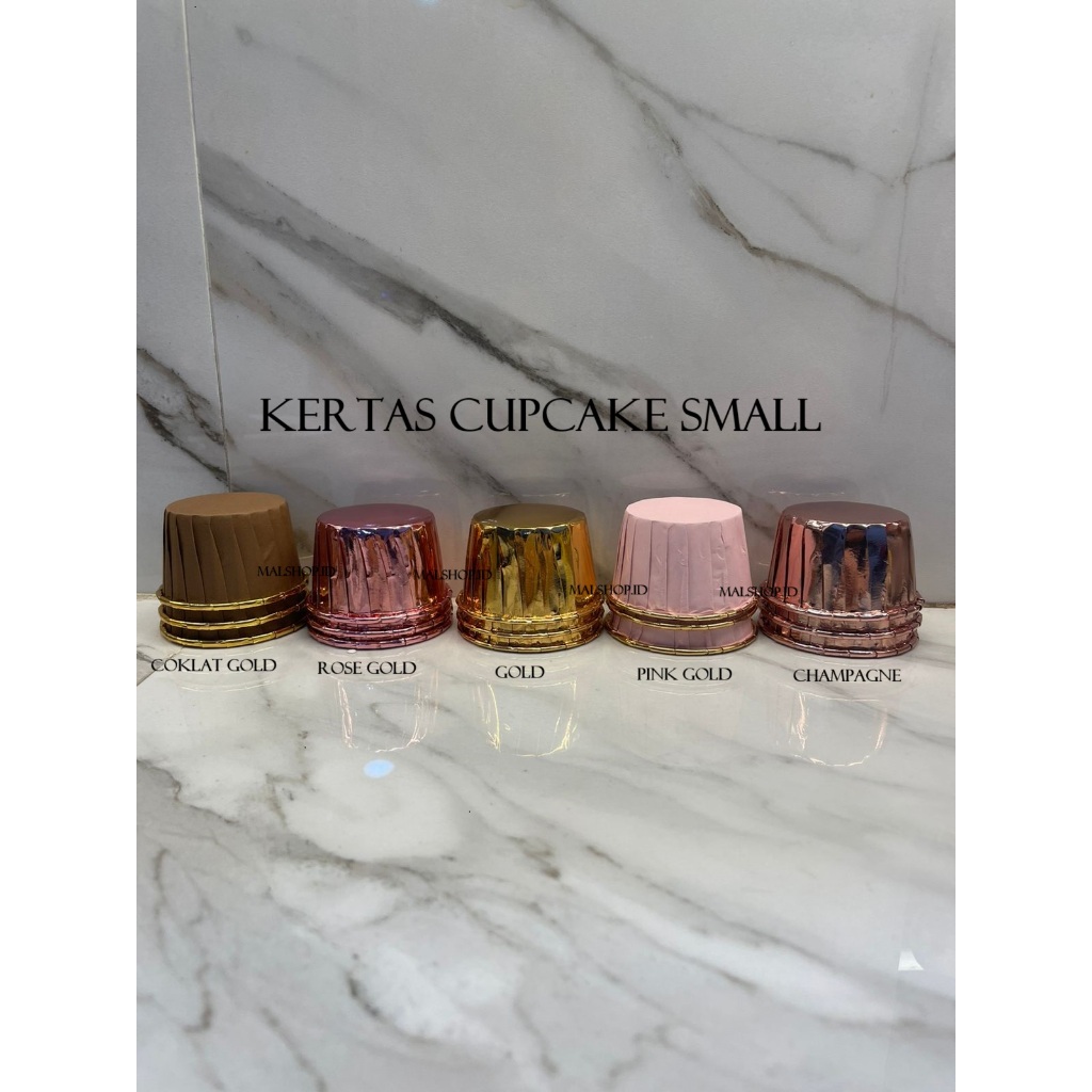 

10PCS KERTAS CUPCAKE MUFFIN GOLD METALIC / CUPCAKE CASE ANTI LENGKET