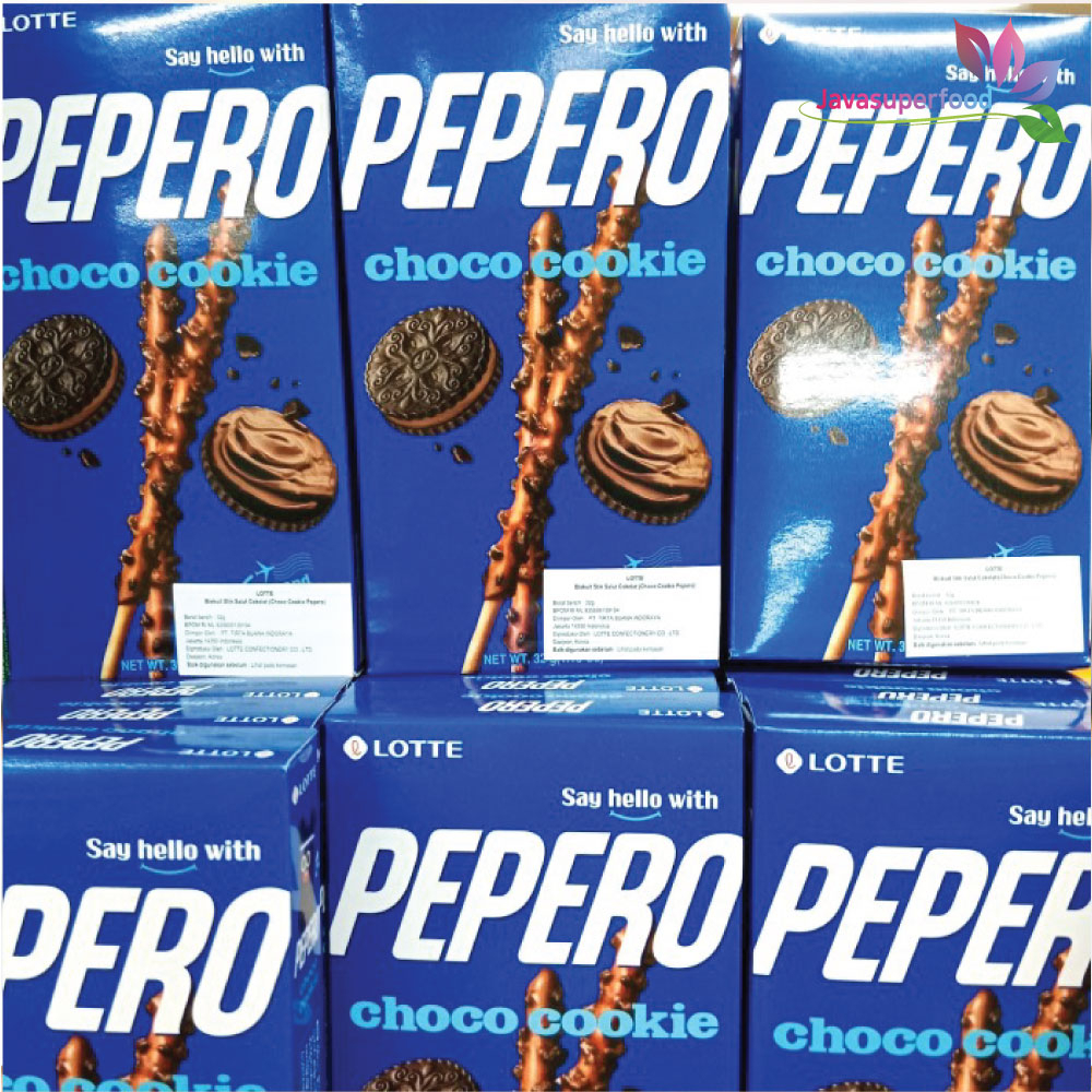 

(PROMO) Lotte Choco Cookie Pepero 32g/Biskuit Coklat Rasa Coklat Cookies Asli Korea