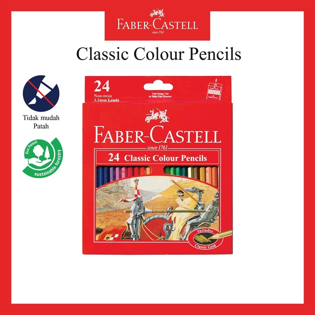 

Pensil Warna Faber Castell 24 Warna Classic Colour Pencil Ukuran Panjang KODE D4X5