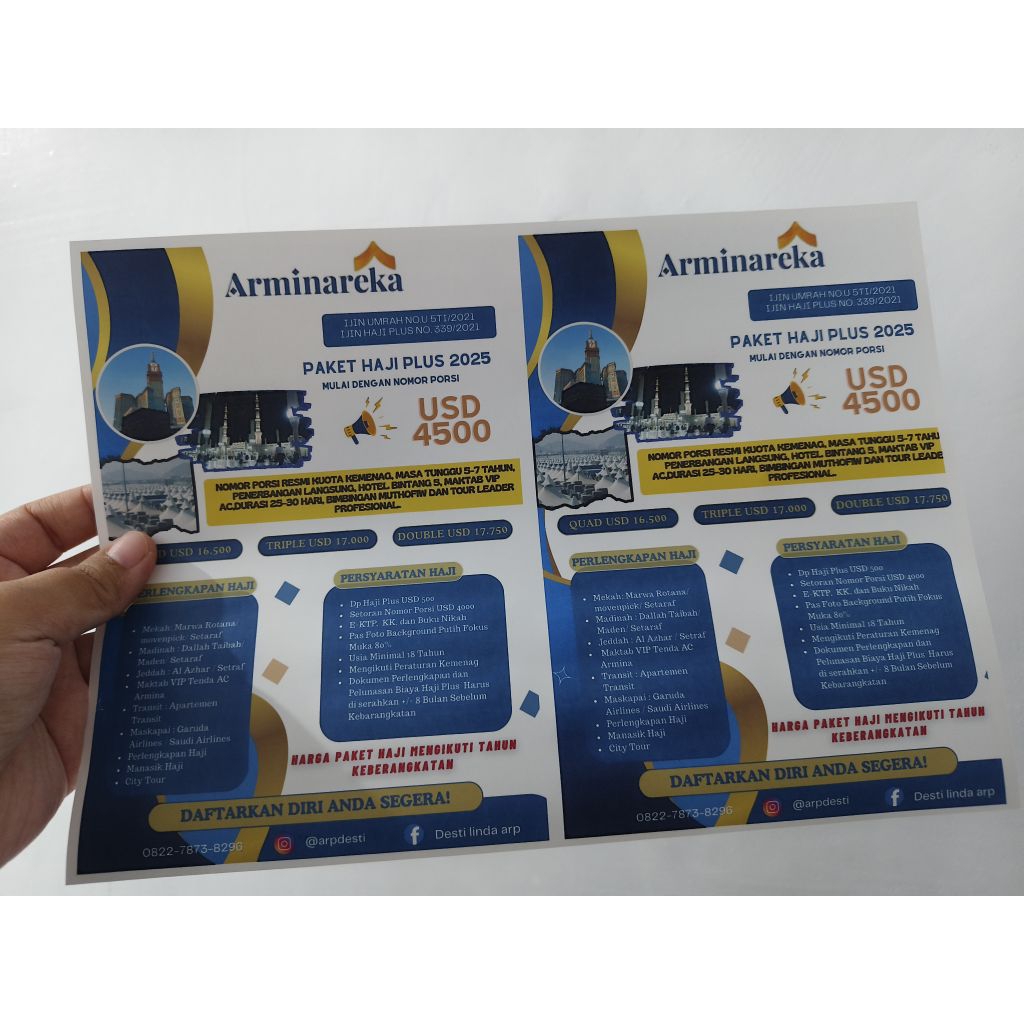 

cetak brosur A5 sehari siap