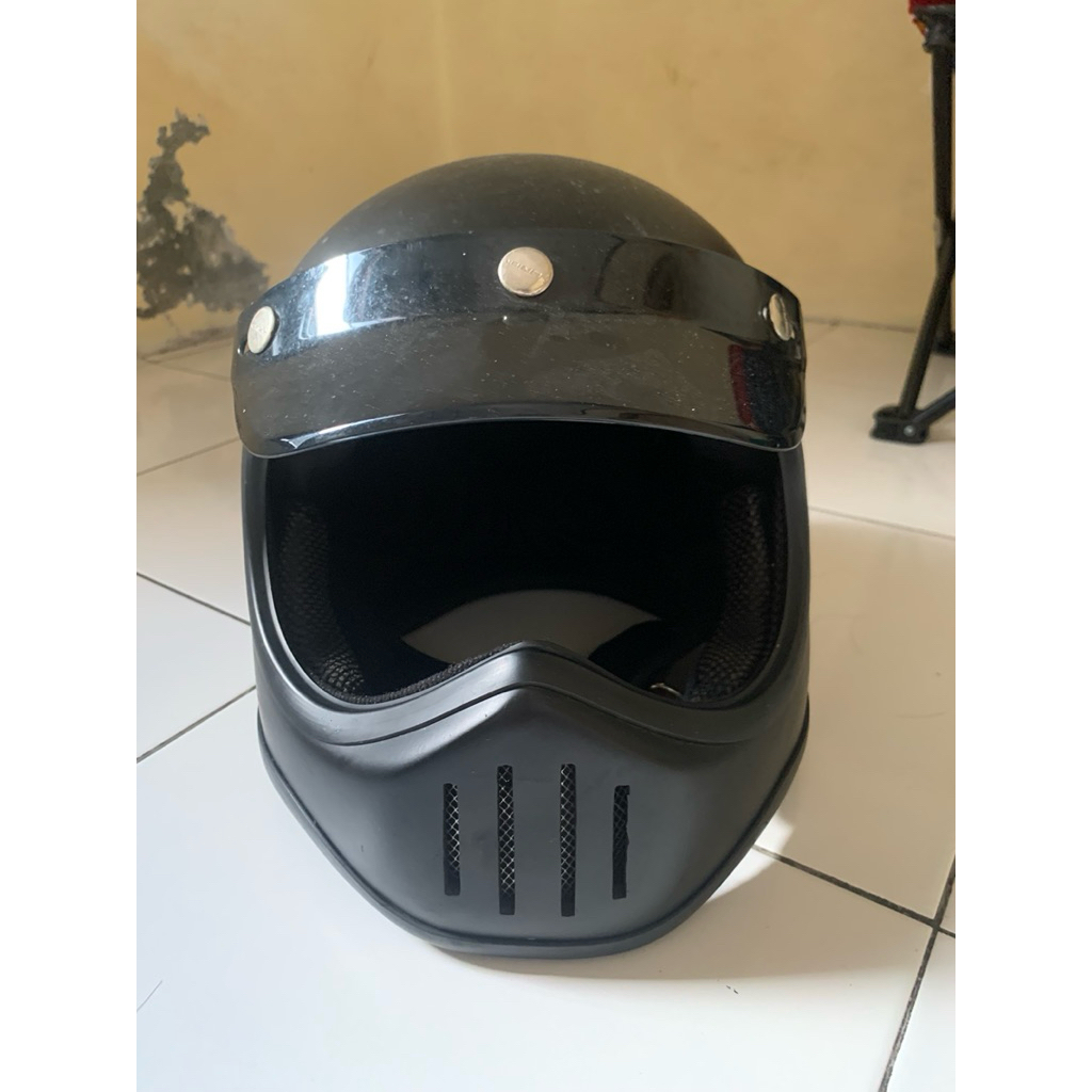 Helm Cakil Ori Costum HBC Simpson M30 Retro Klasik Full Face