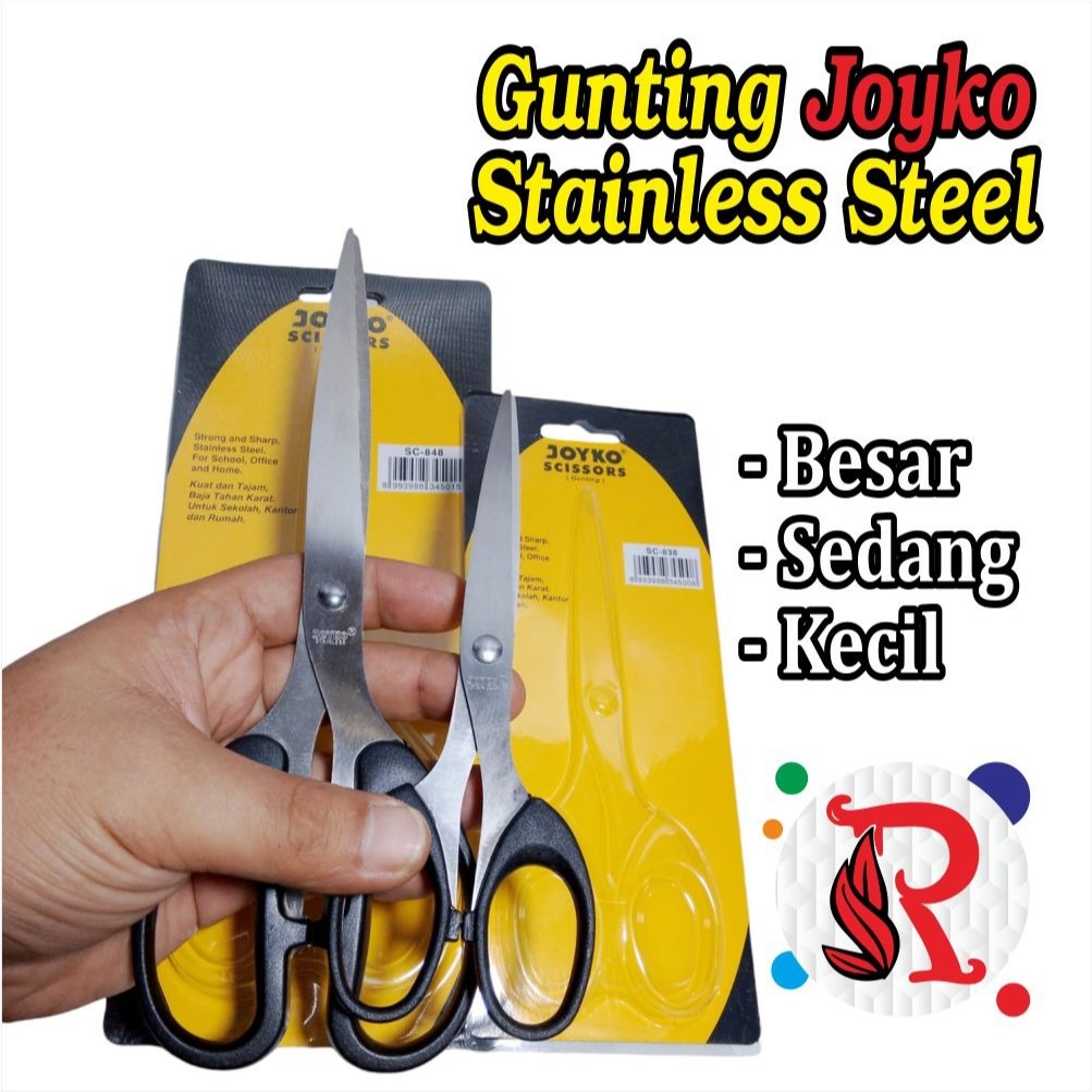 

Gunting Joyko Kecil SC 828 / Gunting Sedang SC 838 / Gunting Besar SC848 Joyko Big Scissor