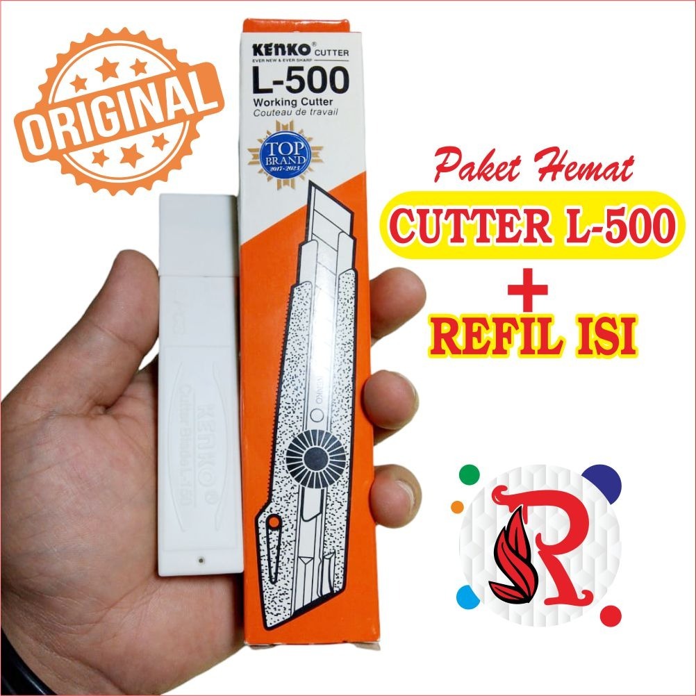

PROMO PAKET CUTTER + REFIL ISI KENKO CUTTER KENKO L-500 CUTTER BESAR