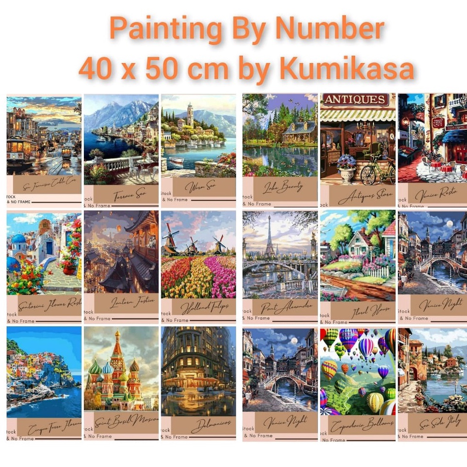 

KODE N46A DIY painting by numbers kerajinan tangan lukisan