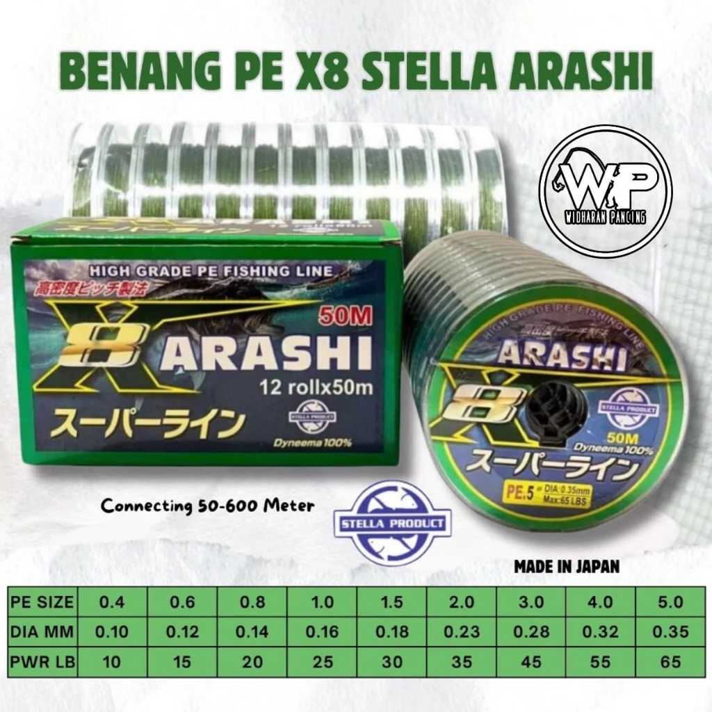 Senar PE Stella Arashi X8 50 M