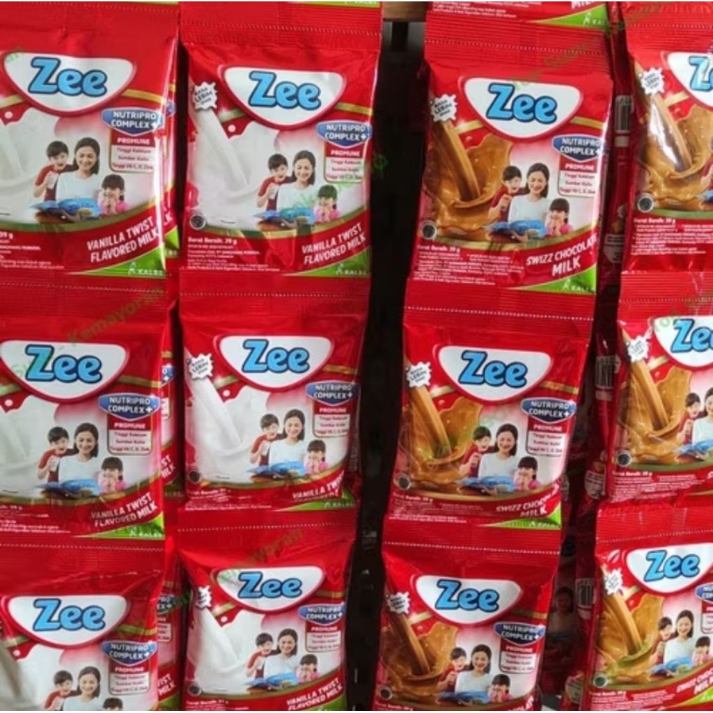 

Zee susu rasa Coklat/Vanilla 1 renceng isi 10 renceng @38g