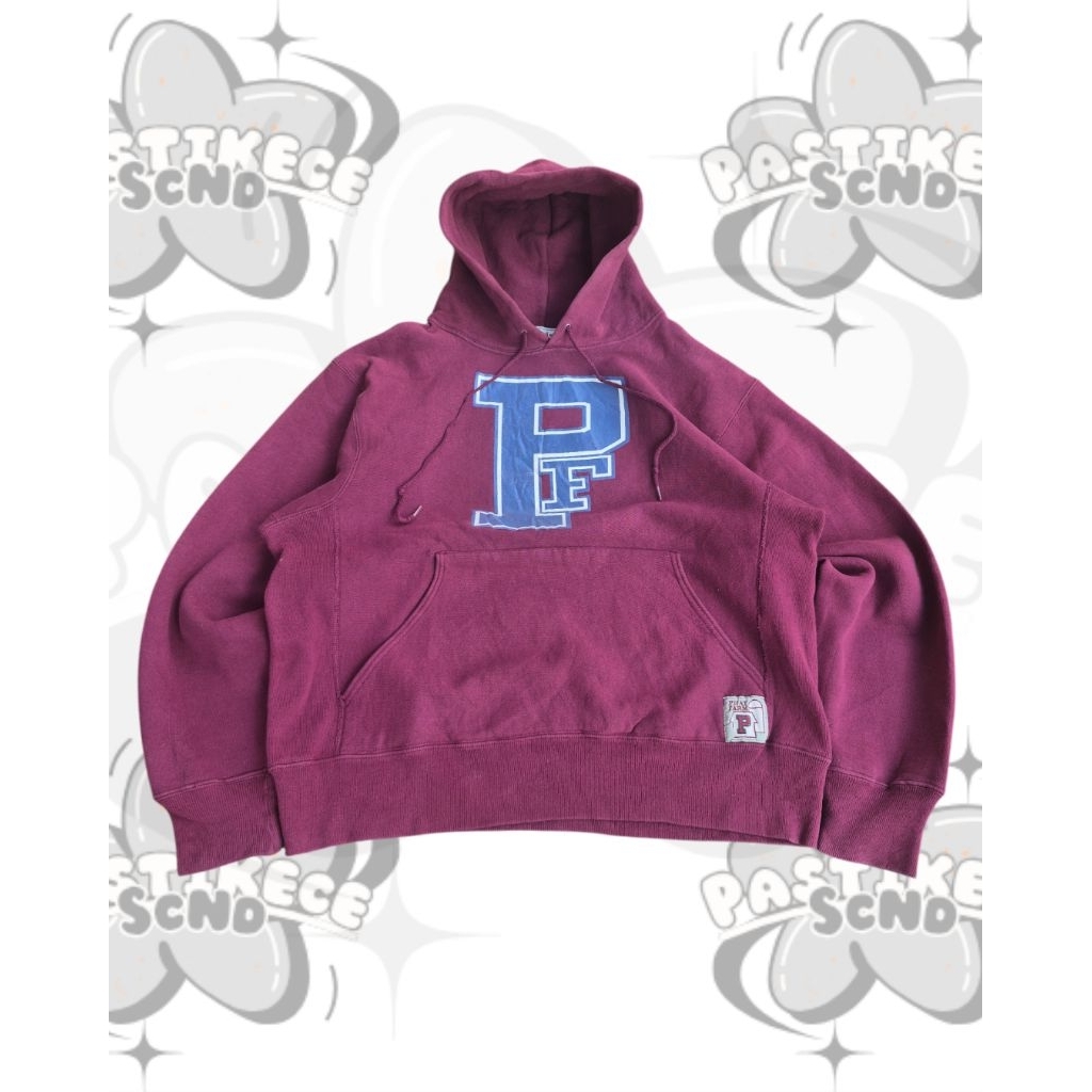 90s PHAT FARM Y2K HOODIE BOXY MAROON