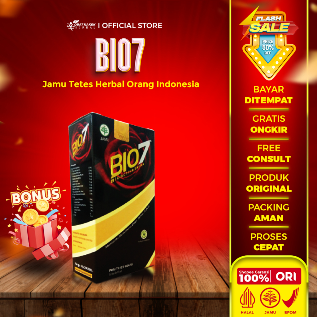 BIO7 BIO SEVEN BIO 7, JAMU TETES HERBAL ORIGINAL 15ML bio7 bio 7