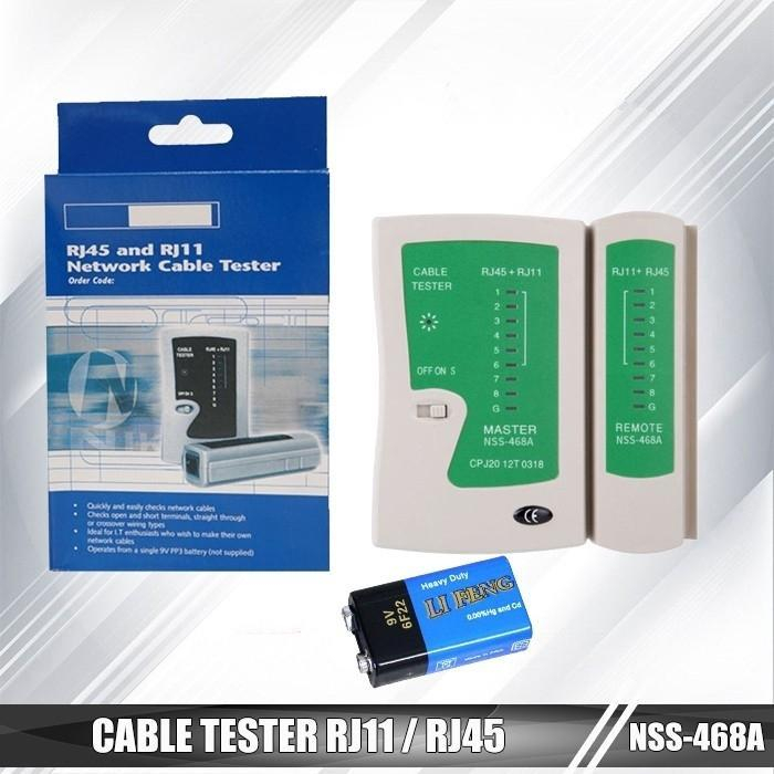 LAN TESTER RJ45 RJ11 RJ 45 RJ 11 / TESTER KABEL LAN RJ45 RG45