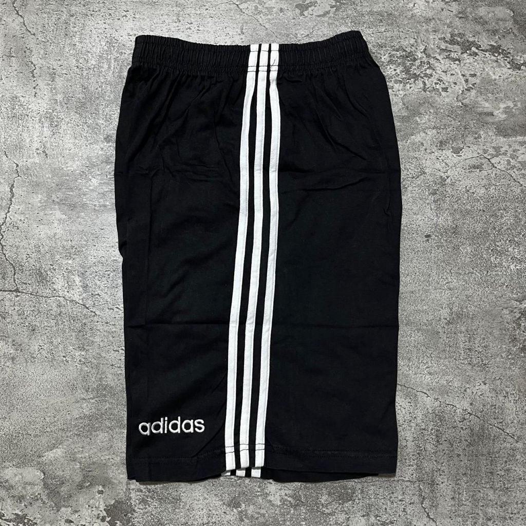 celana pendek santai garis tiga second original branded